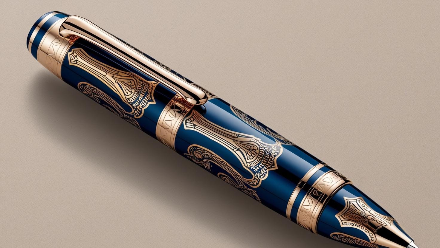 fountain pen printing design on pen